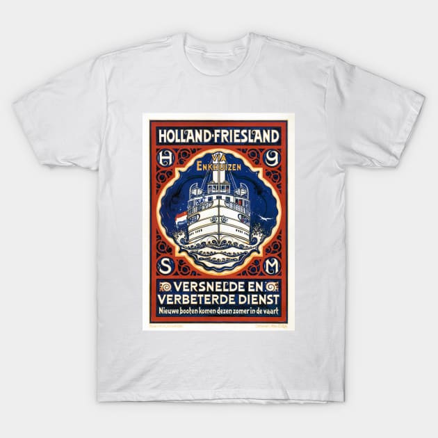 Vintage Travel Poster The Netherlands Holland Friesland T-Shirt by vintagetreasure